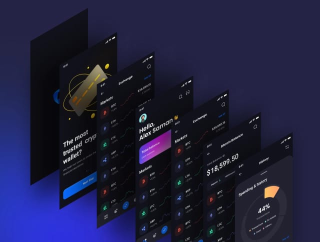 Crypto Wallet App Free UI Kit - Moneyester