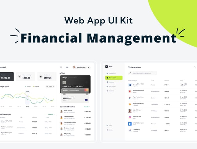 Financial Management Website UI Kit