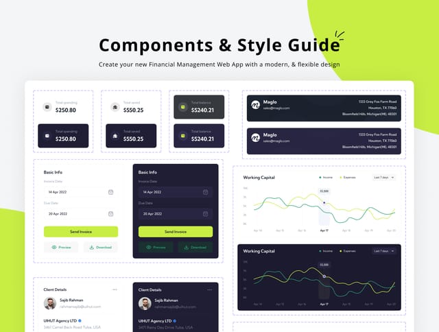 Financial Management Website UI Kit
